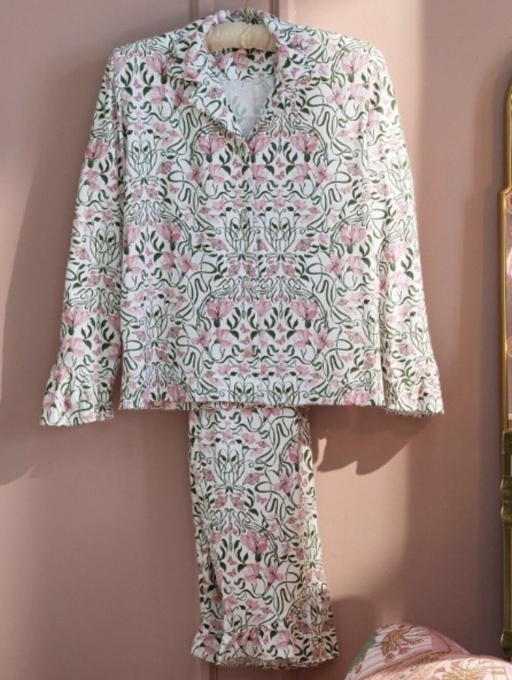 Pottery Barn Glinda Juniors XS Pink Floral Wicked Bamboo Pajama Set
